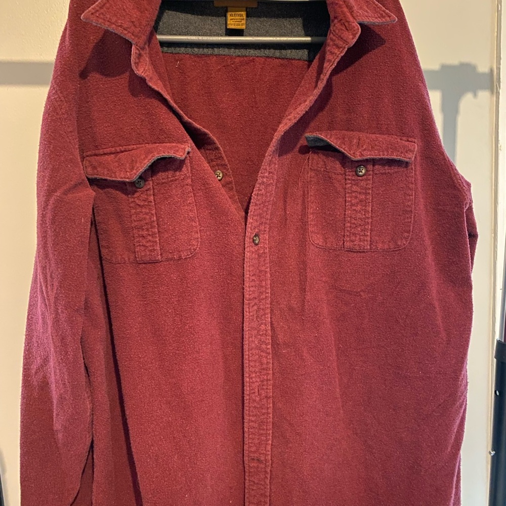 St. John's Bay Men's Burgundy Shirt Jacket XLT